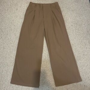 GAP Women’s Beige Wide Leg High Rise Pleated Trousers Size 10
